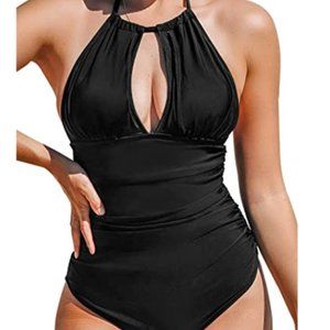 Women's One Piece Swimsuit Halter Tummy Control